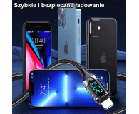 USAMS Kabel pleciony USB-C/Lightning LED 1,2m 20W PD Fast Charge - 1568999 - zdjęcie 4